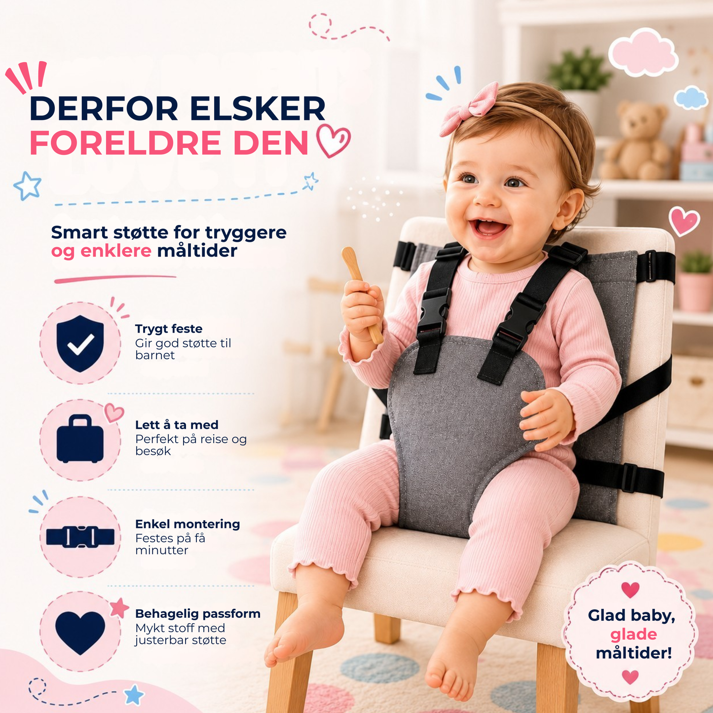 SeatGuard™ | Draagbare veiligheidsgordel voor kinderstoelen