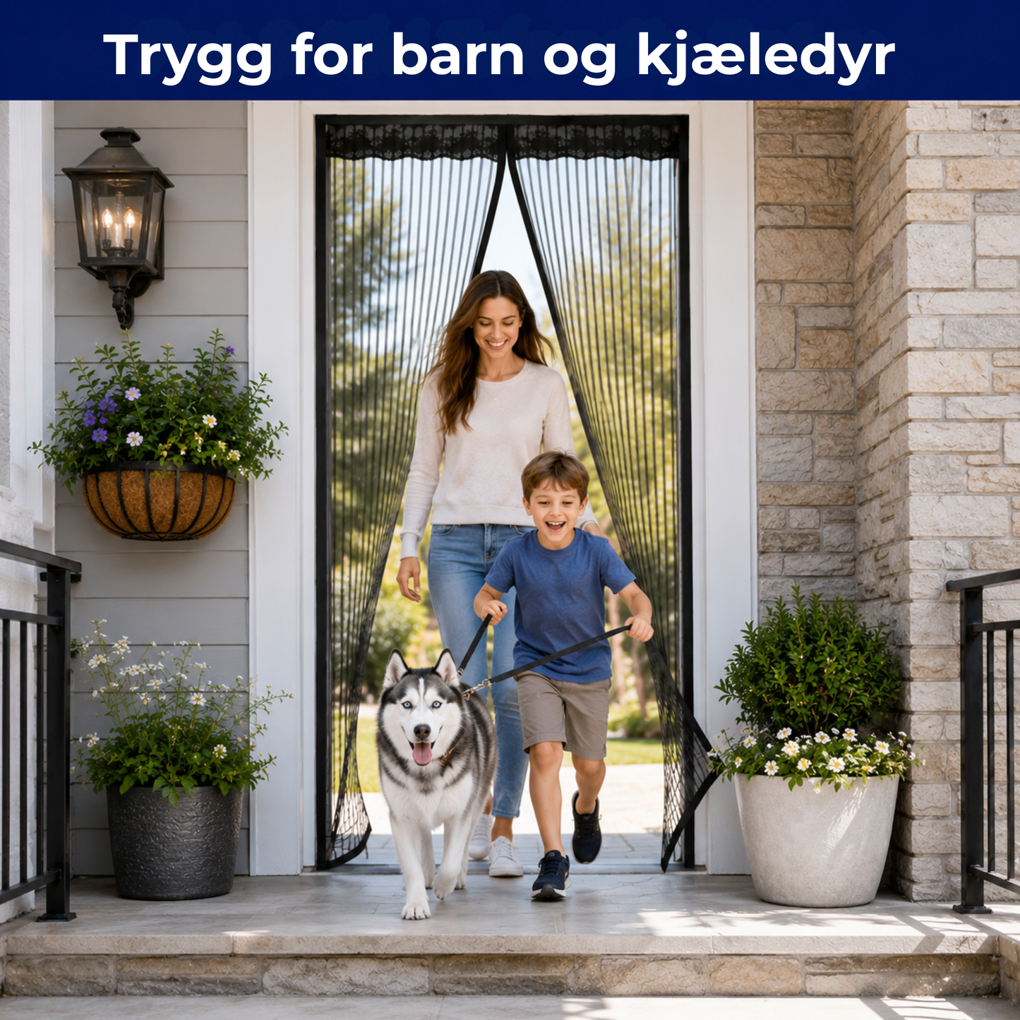 MagnetMesh™ | Sommergardin med magnetisk myggnett