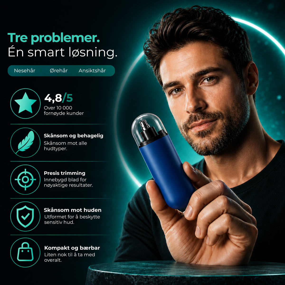 NeseTrimmer™ | Trim dem på sekunder – uten pinsett, lugging eller styr