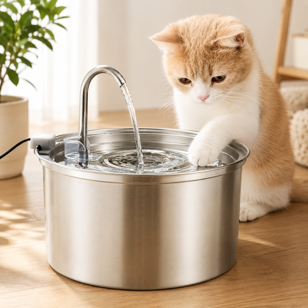 PurrFlow™ | Glemmer du også å bytte vannskålen? Her er løsningen katten din vil elske.