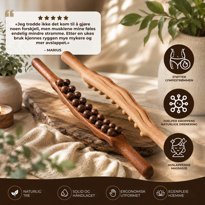 WoodRoll™ | Gua Sha-massasjerulle i tre