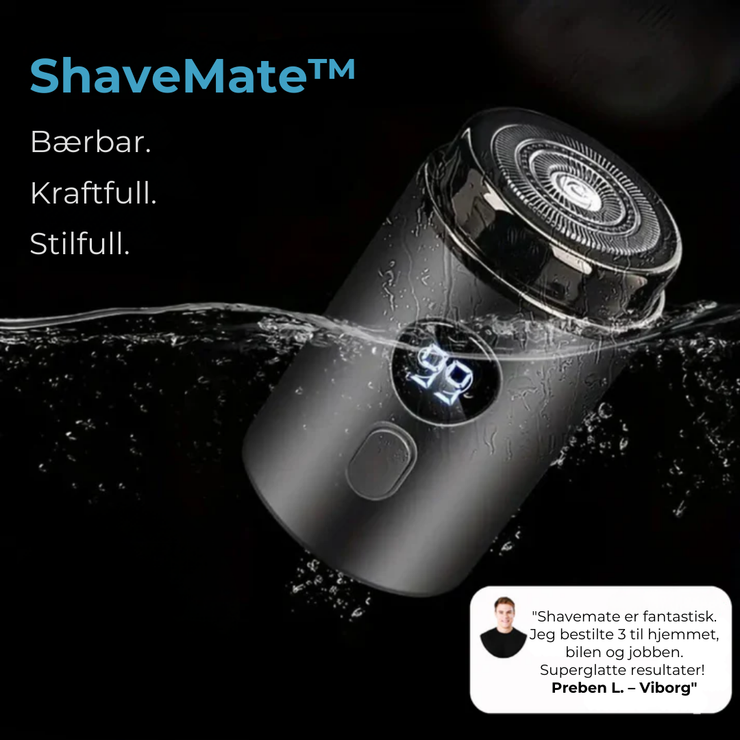 ShaveMate™ | Si farvel til stubber og rotete barbering – uansett hvor du er