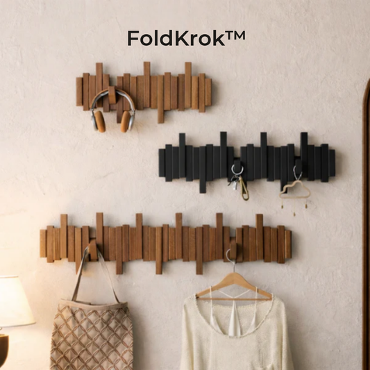 FoldKrok™ | Fällbar Veggkrok i Tre