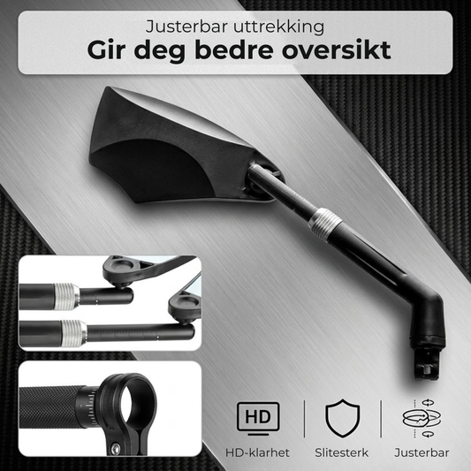 RideView™ | 360° Justerbart Bakspeil for Sykkelstyre
