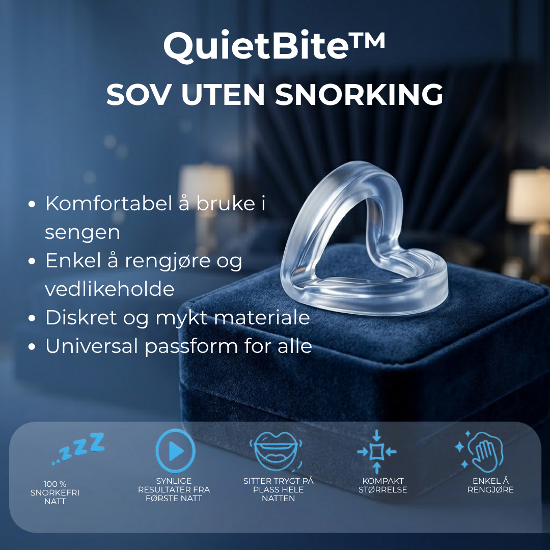 QuietBite™ Antisnorkeskinne | Fungerer fra første natt