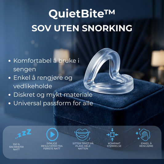 QuietBite™ Antisnorkeskinne | Fungerer fra første natt