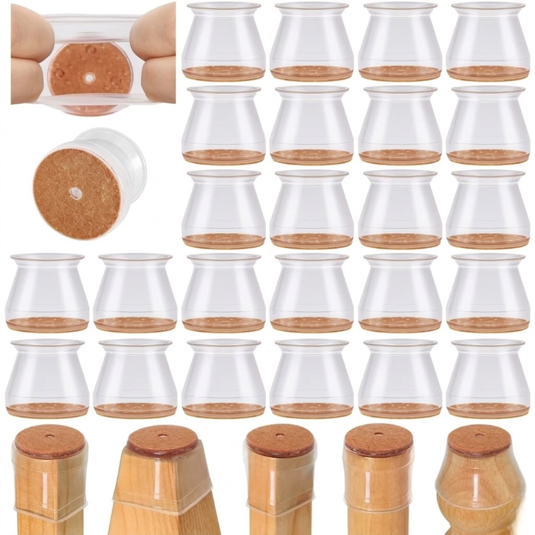 FloorGuard Caps™ | Silikonbeskyttere til stolben (16 stk)