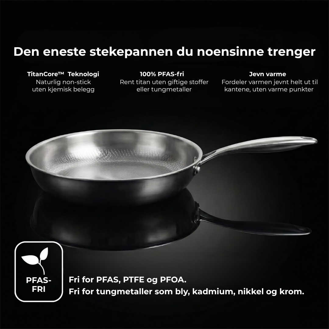 TitanCore™ | Stekepanne i titan (PFAS-fri)