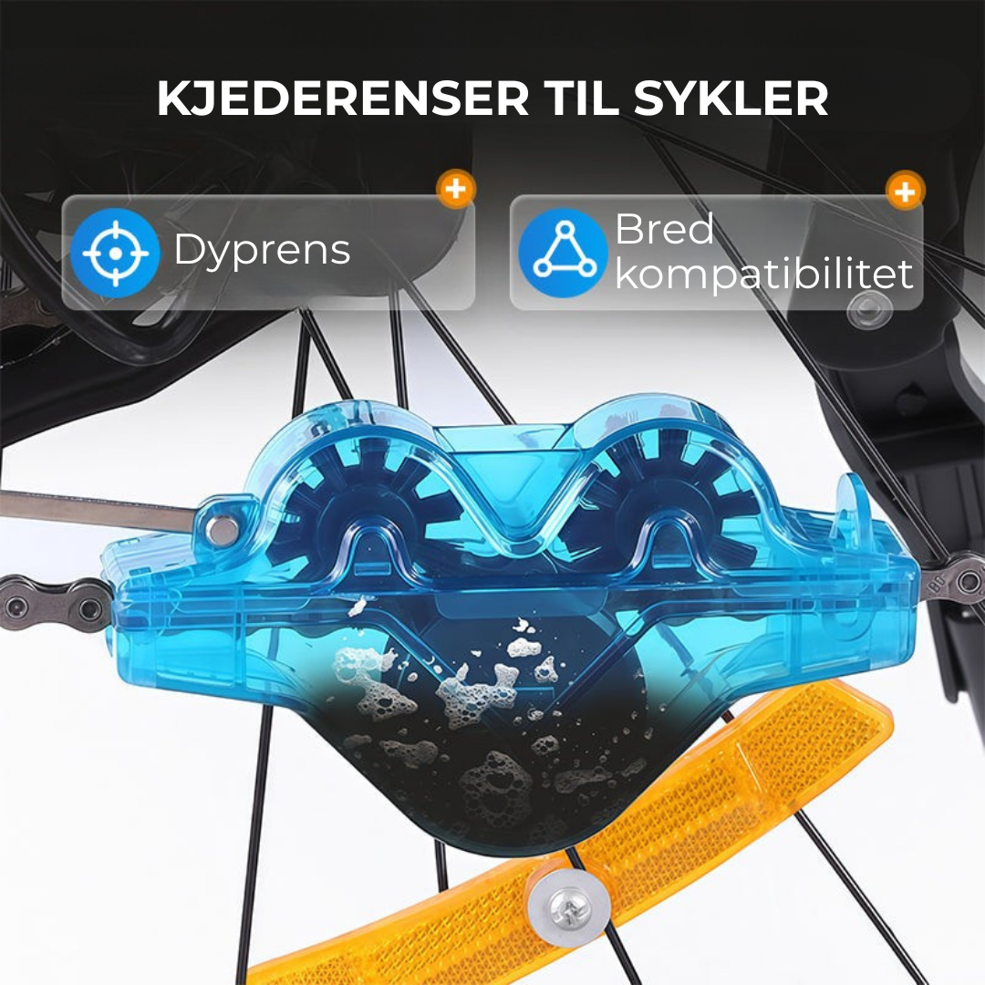 CleanRide™ | Ren kjede på ett minutt, uten skitne hender