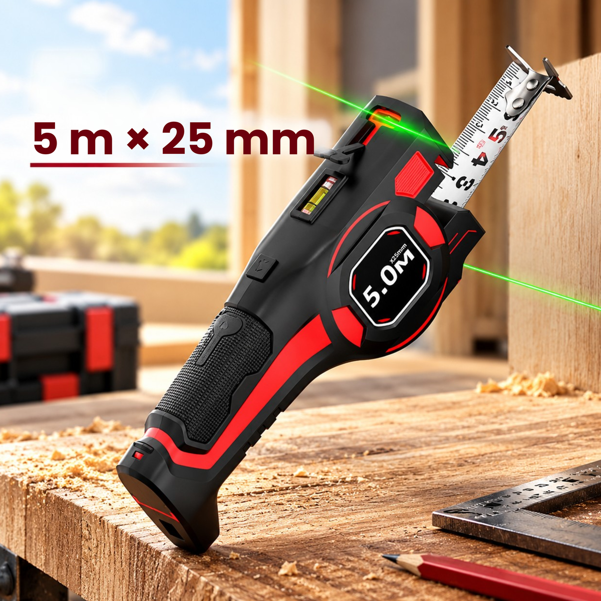 LaserMeasure 2-in-1™ | Mål, juster og få rette linjer med ett verktøy