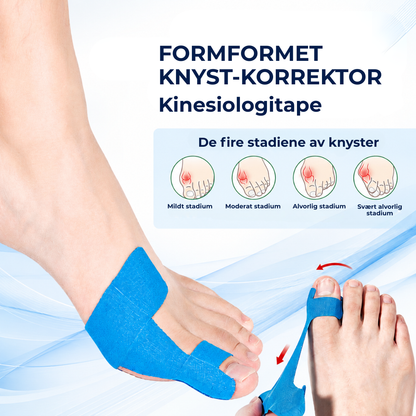AlignTape™ | Ferdigklippet elastisk kinesiologitape for støtte ved hallux valgus