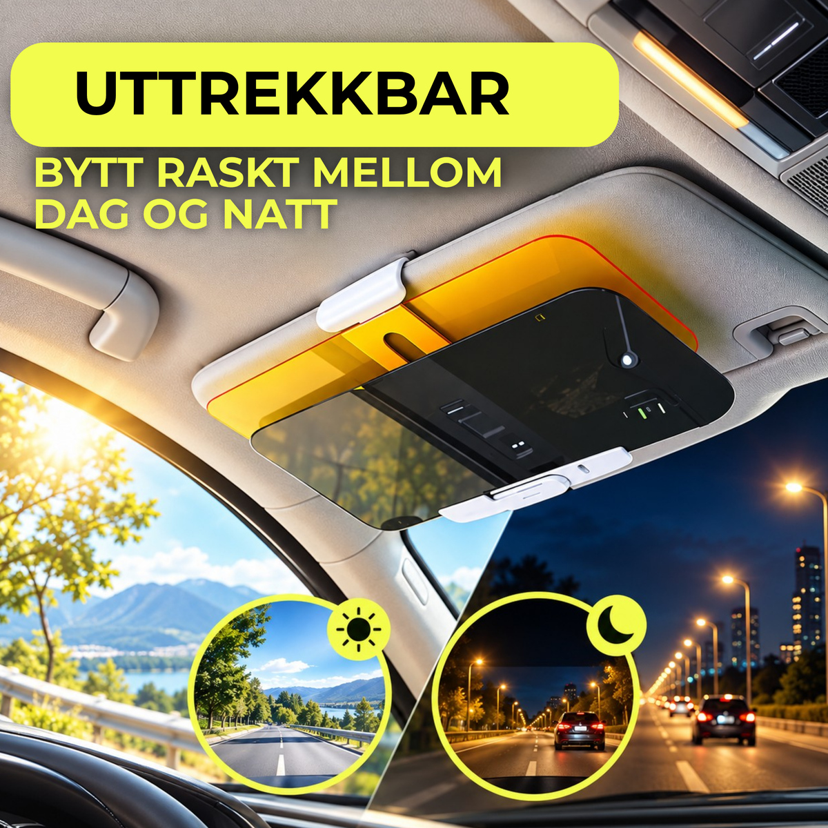 DriveShade Clip™ | Mindre blending – bedre sikt bak rattet
