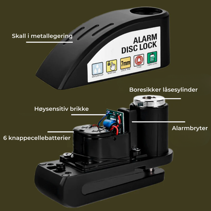 MotoGuard™ Alarm Lock | Umiddelbar sikkerhet og effektiv avskrekking