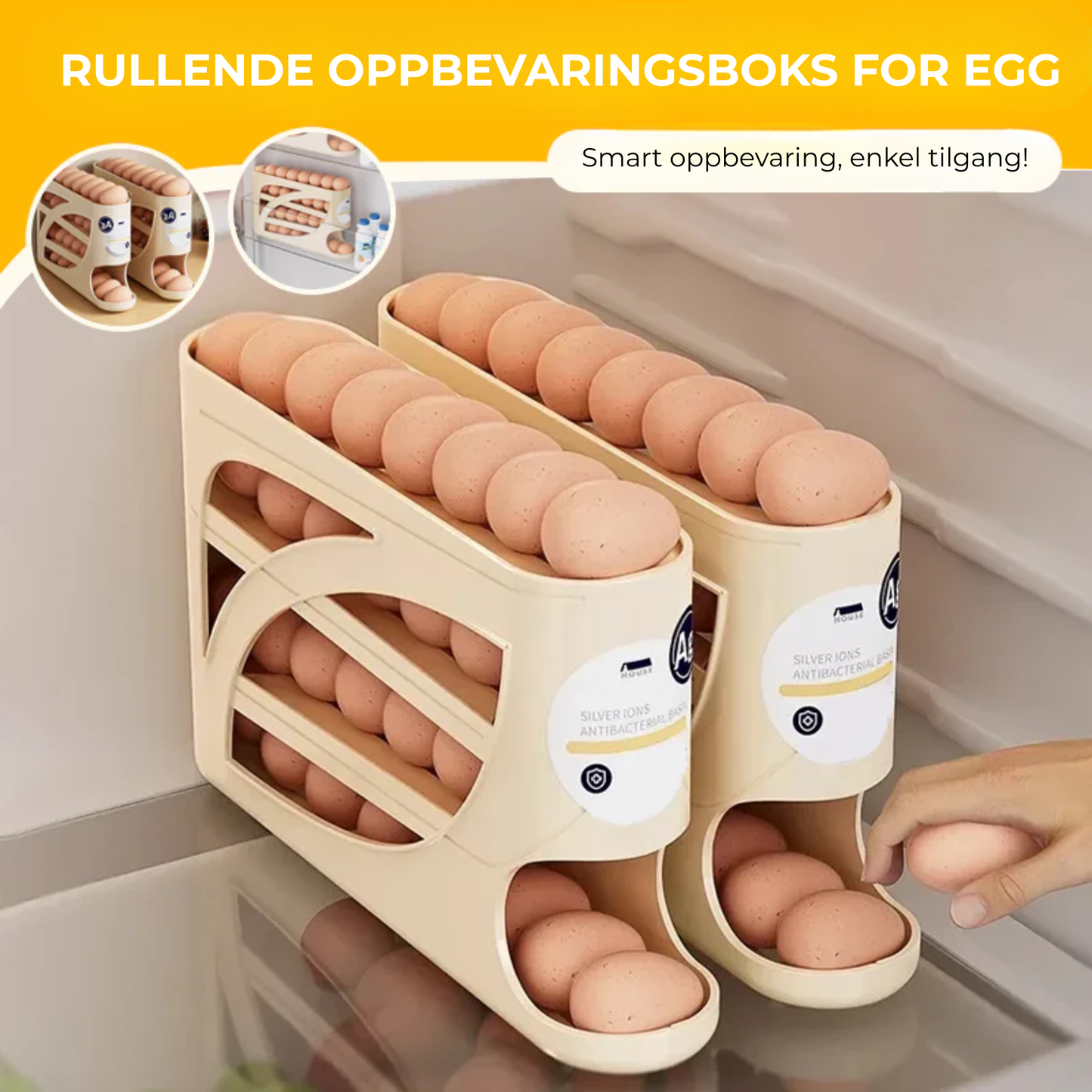 EggFlyt™ | Maksimer plassen i kjøleskapet