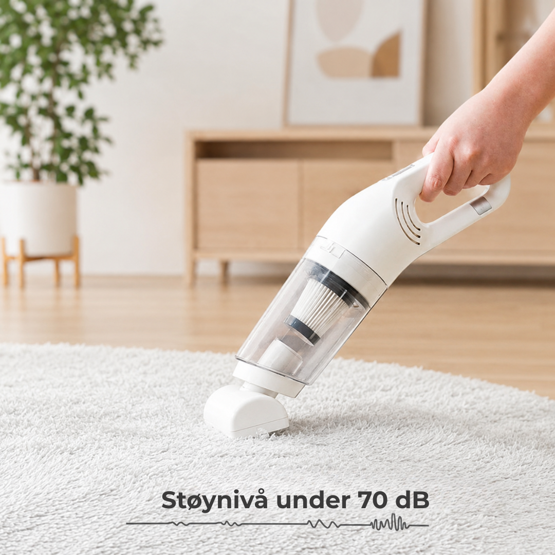 CrumbJet™ | Klar på sekunder – støv, smuler, dyrehår og bilrengjøring.