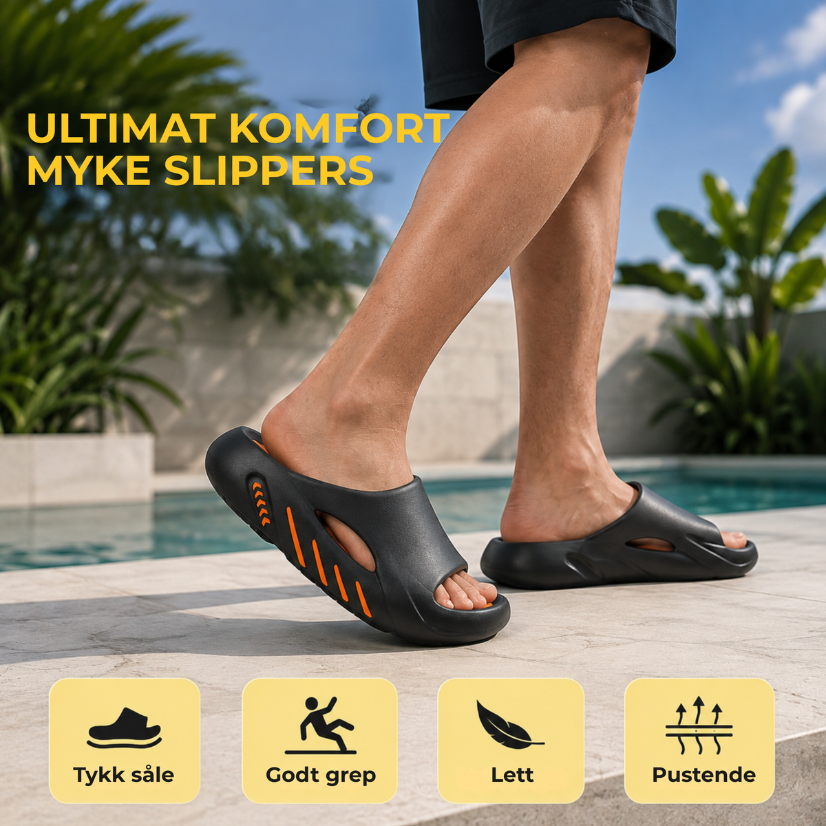 CushWalk™ | Myke slippers med ekstra demping og grep