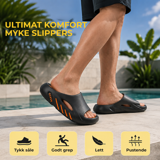 CushWalk™ | Myke slippers med ekstra demping og grep