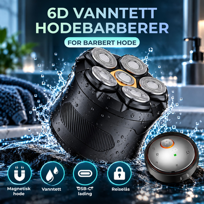 FlexHead Shaver™ | Jevn og enkel barbering av hele hodet med 6 fleksible barberhoder
