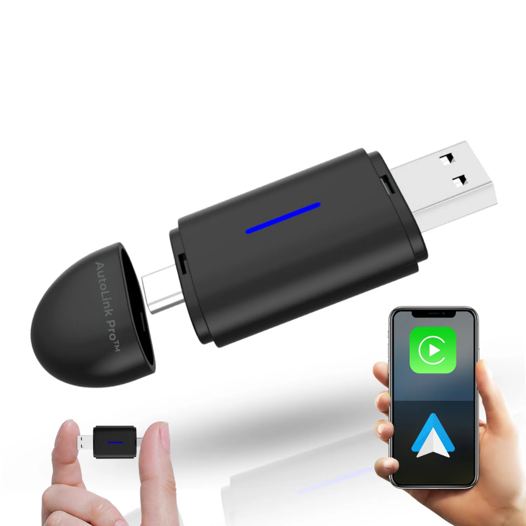 AutoLink Pro™ | Trådløs CarPlay & Android Auto Adapter for iPhone & Android