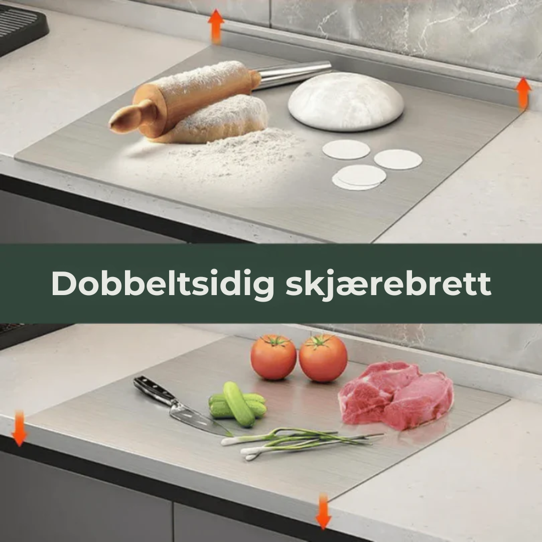 SteelPrep™ | Antibakterielt skjærebrett i rustfritt stål