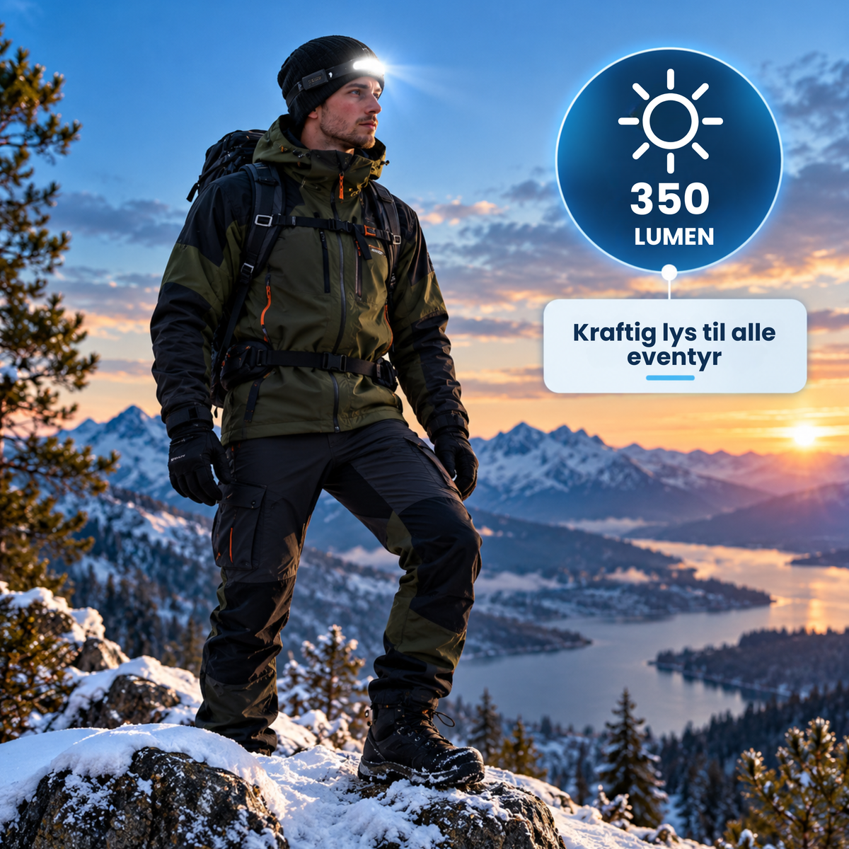 Pathfinder | 230° bredt lys og hendene fri i mørket