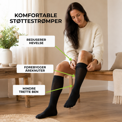 Enkle Støttestrømper 15–20 mmHg | Lindrer tunge og hovne ben – enkel støtte hver dag