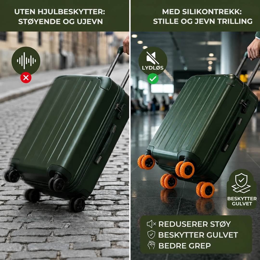 TravelTreads™ | Beskytt kofferthjulene dine og reis uten bekymringer!