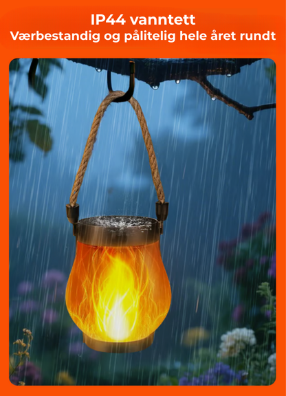 EmberGlow™ | Solcellelanterne med ekte flammeeffekt
