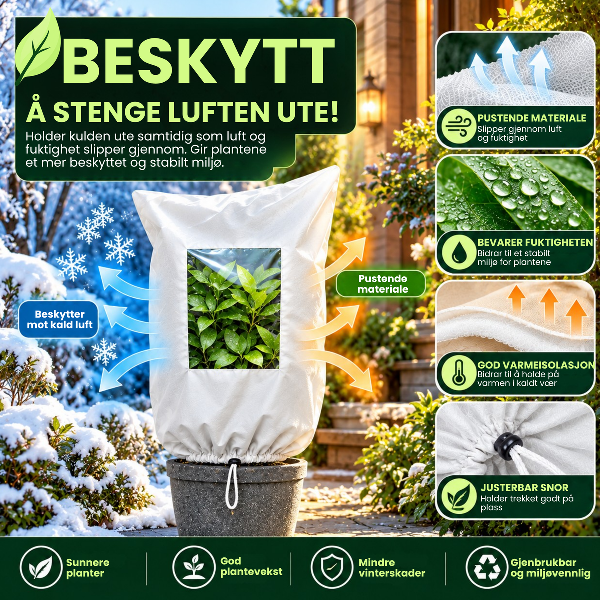 FrostVakt™ | Beskytt plantene dine mot frost og vinterkulde