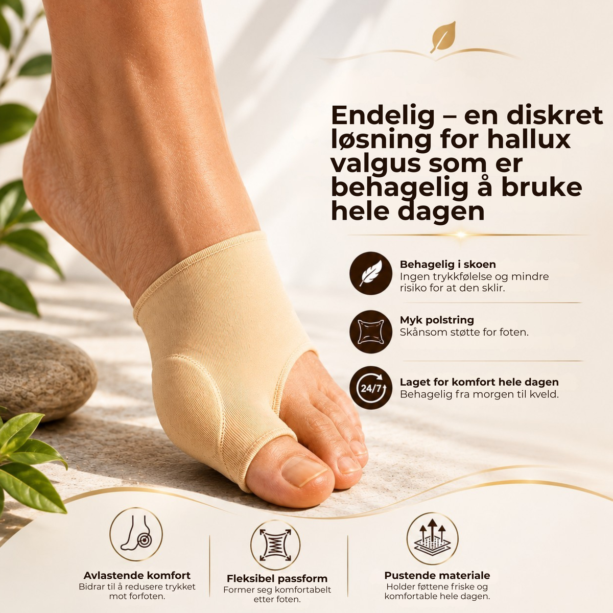 TåStøtte™ | Myk støtte for en mer naturlig tåposisjon
