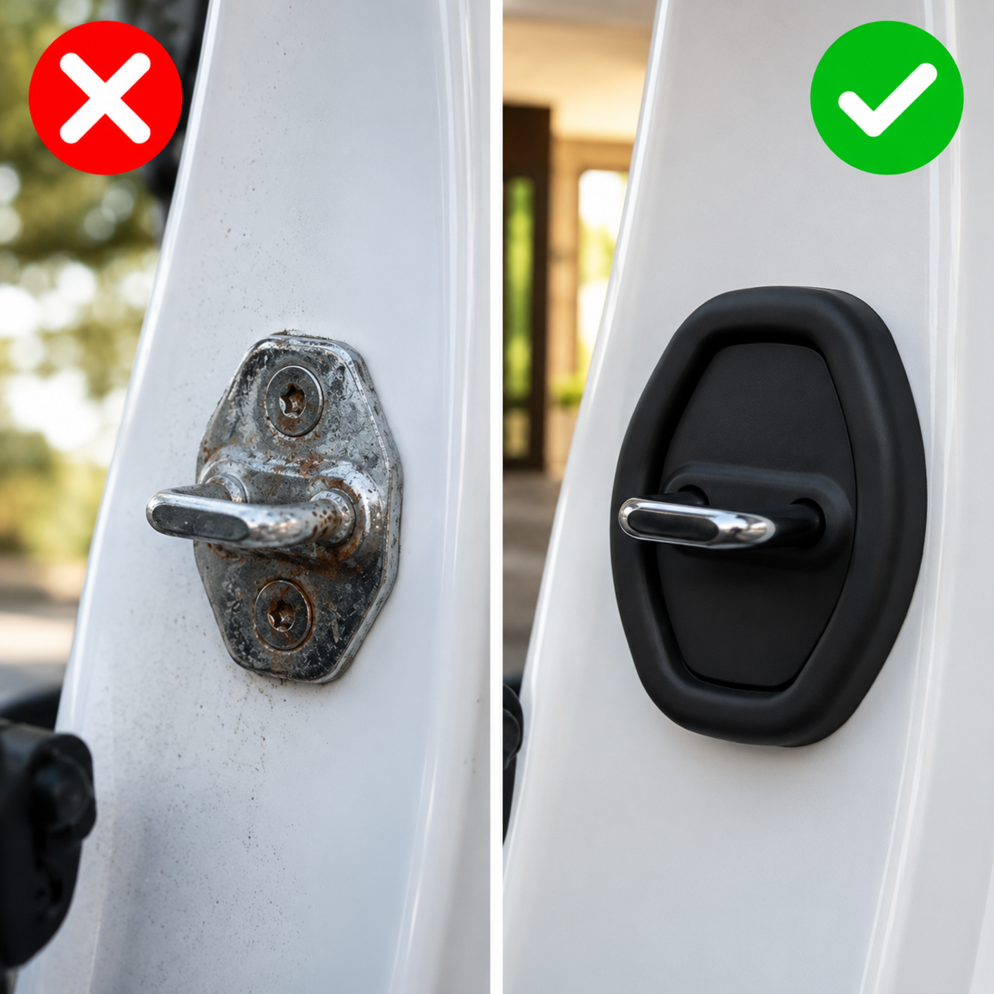 DoorShield™ | Silikonbeskyttere for bildørlås mot smuss og slitasje