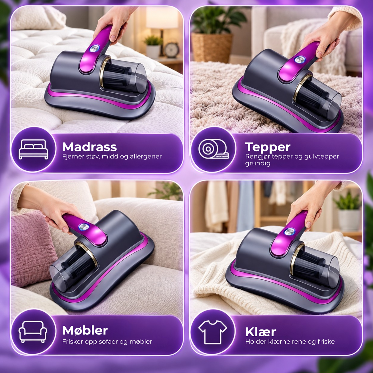 FabricVac™ | Enkel og grundig rengjøring av møbler, madrasser og tepper