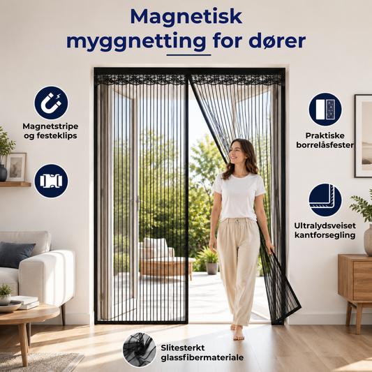 MagnetMesh™ | Sommergardin med magnetisk myggnett