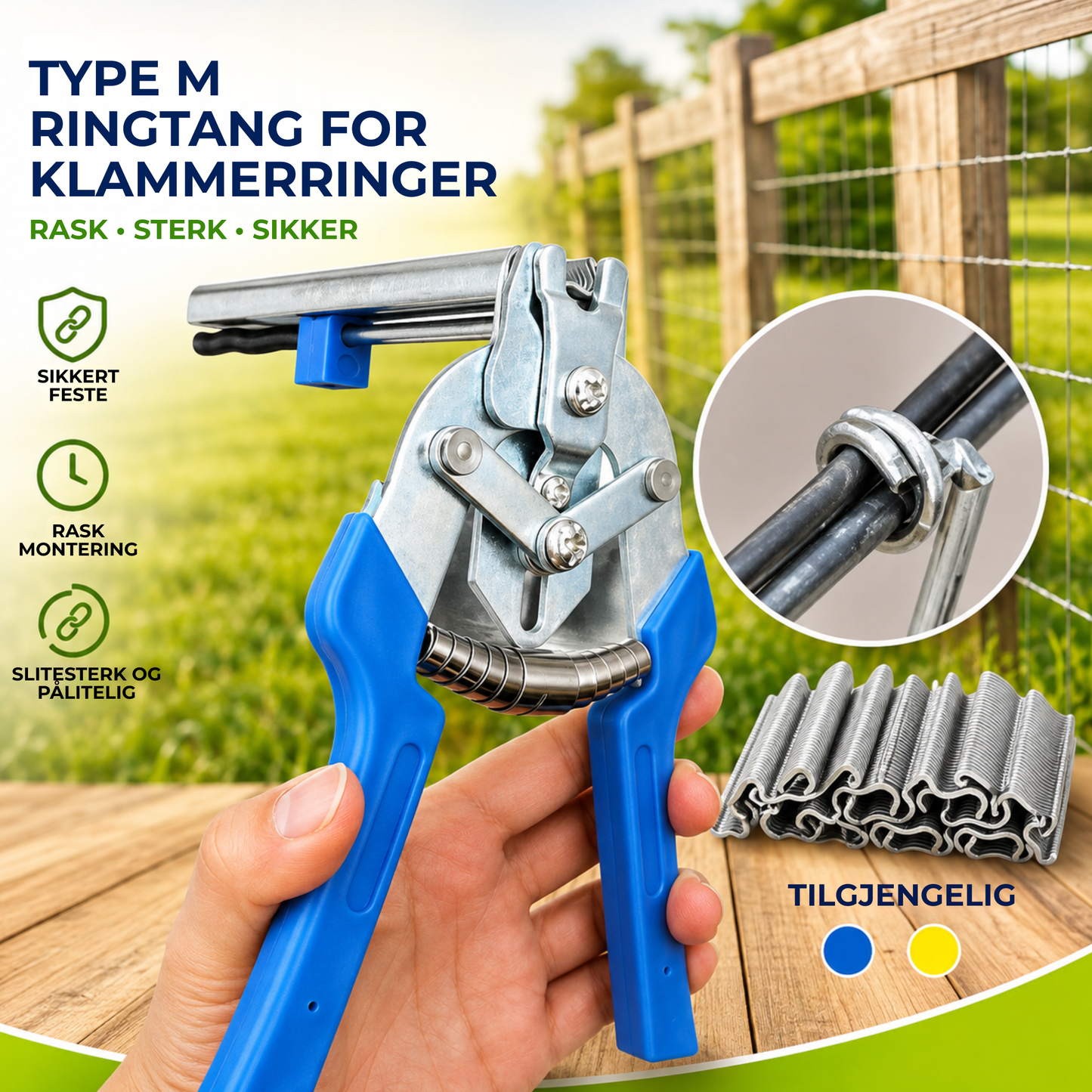 ClipMaster™ | Fest netting på sekunder – uten å tvinne ståltråd for hånd