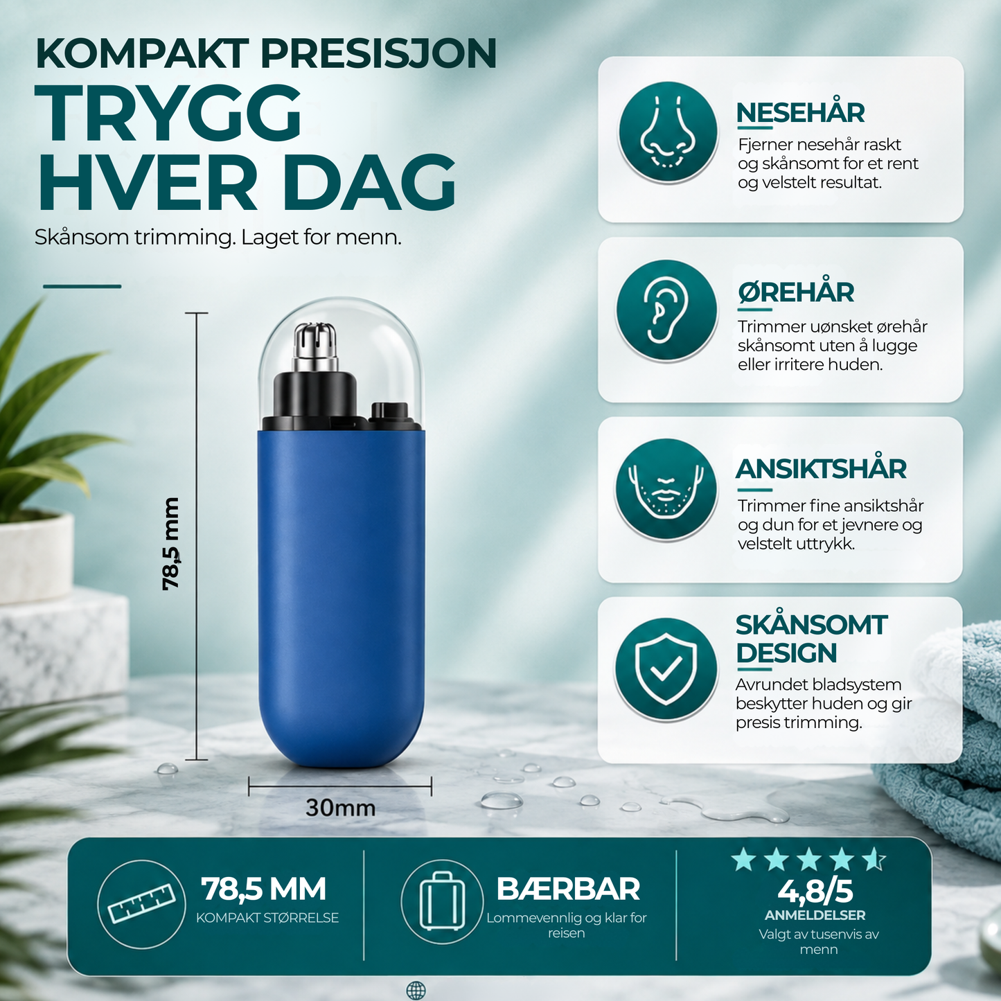 NeseTrimmer™ | Trim dem på sekunder – uten pinsett, lugging eller styr