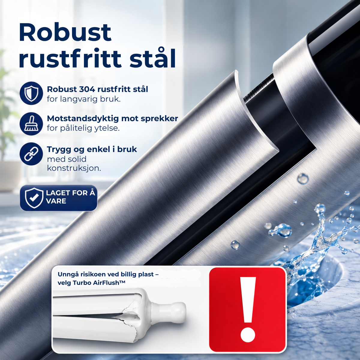 AirFlush™ | Kraftig hjelp mot tette toaletter og avløp