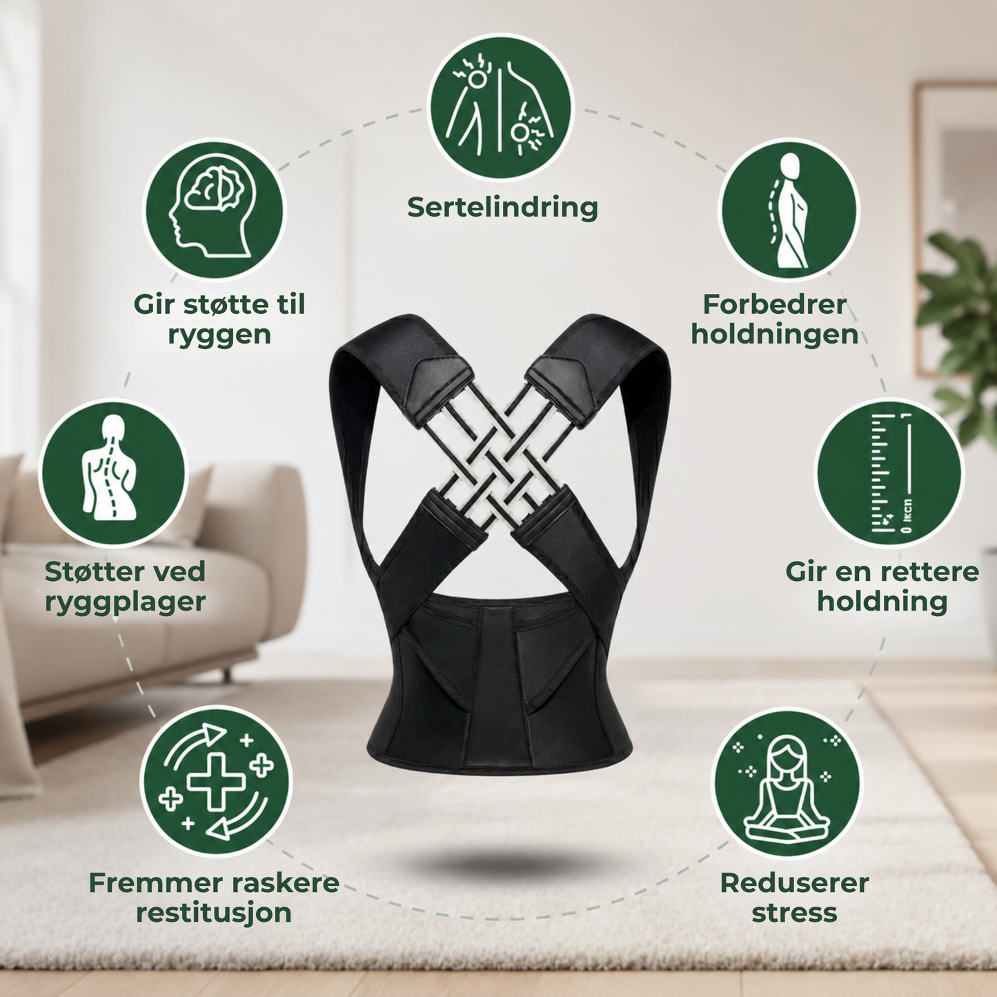 UprightFit™ | Ryggstøtte – bidrar til bedre holdning