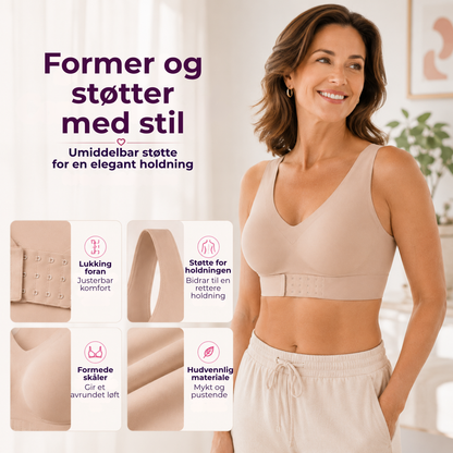 FormBH™ | Bøylefri Støtte-BH med Frontlukking