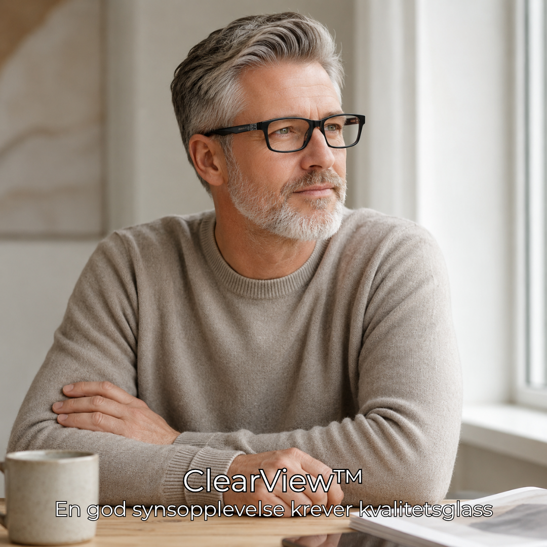 ClearView™ | Stabile lesebriller med lett innfatning og bifokale linser