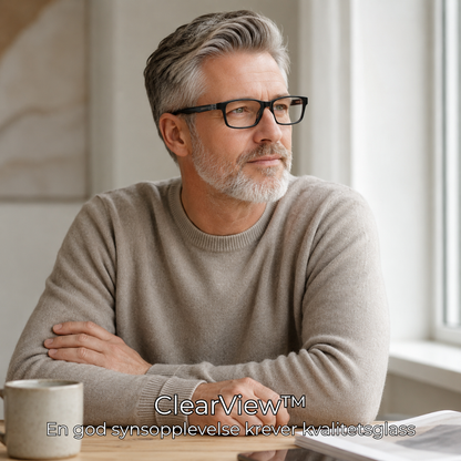 ClearView™ | Stabile lesebriller med lett innfatning og bifokale linser