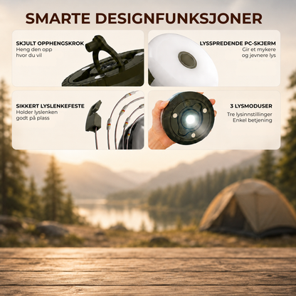 StringGlow™ | Campinglys med uttrekkbar lyslenke