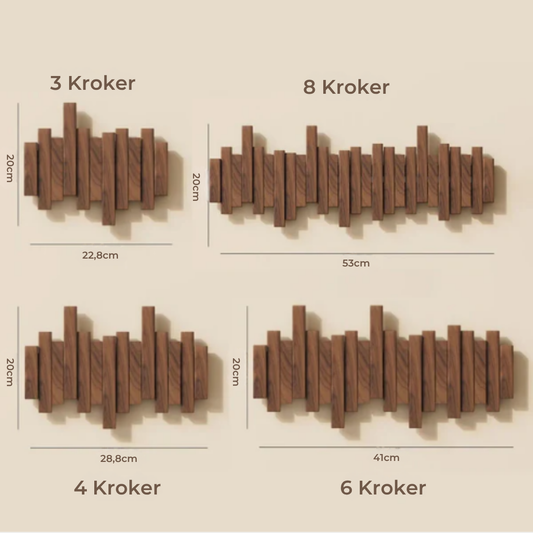 FoldKrok™ | Fällbar Veggkrok i Tre