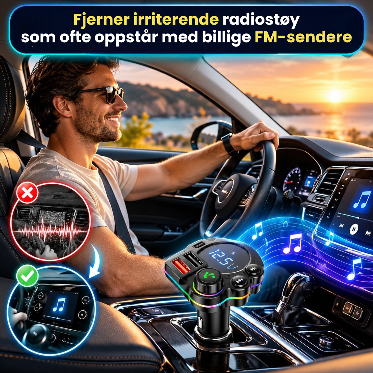 BilConnect™ | Gi bilen Bluetooth, musikk og lading på sekunder