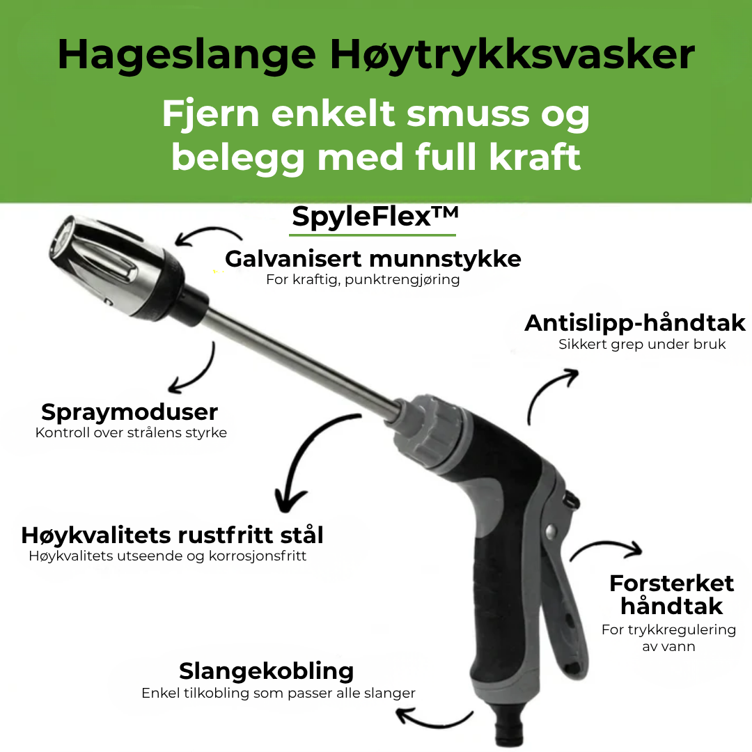 SpyleFlex™ | Smidig rengjøring uten strøm, ledninger eller krøll