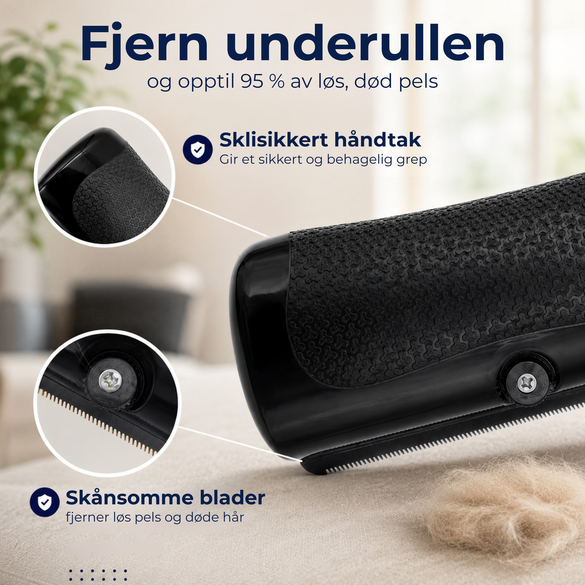 UnderullBørste™ | Mindre hundehår i hjemmet