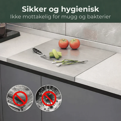 SteelPrep™ | Antibakterielt skjærebrett i rustfritt stål