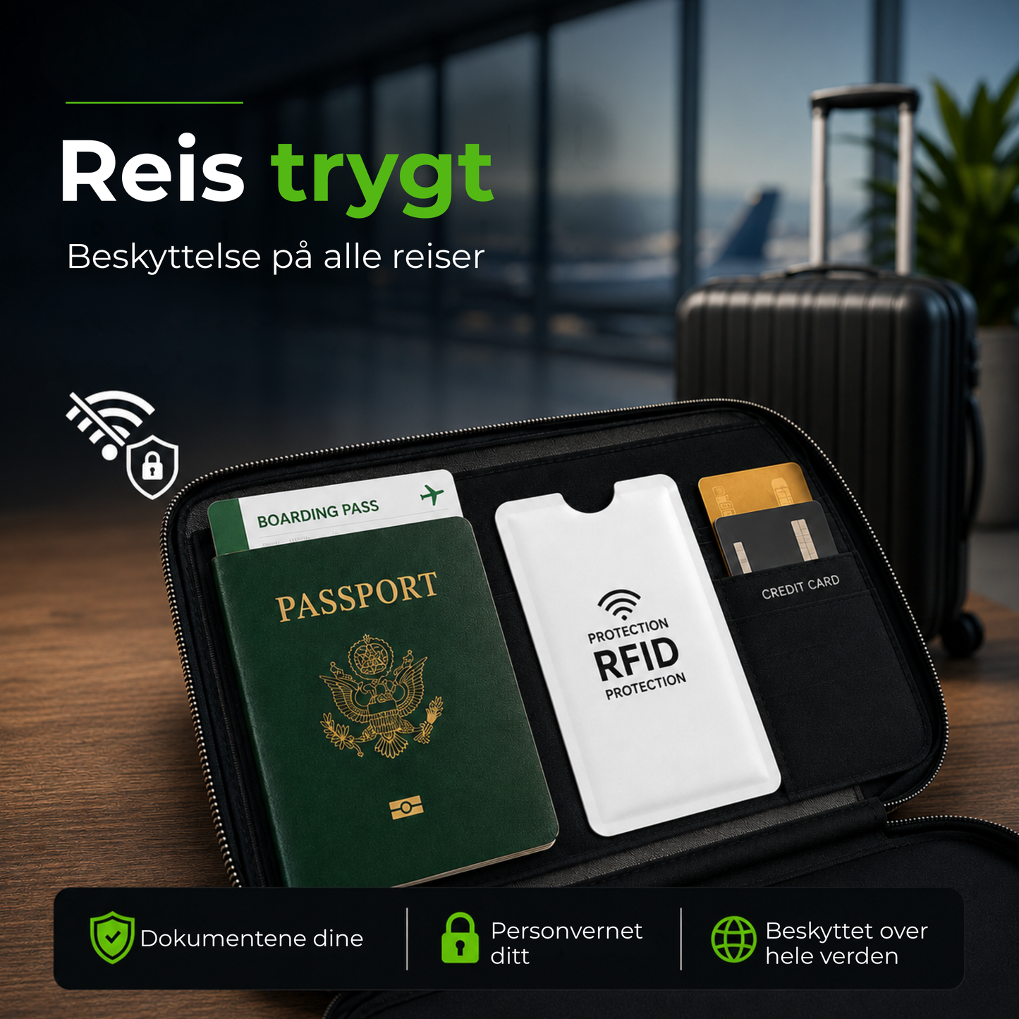 CardProtect™ | RFID-kortholder som beskytter kortene dine mot trådløs skimming