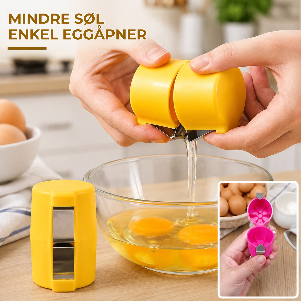 EggÅpner™ | Knekk egg uten søl