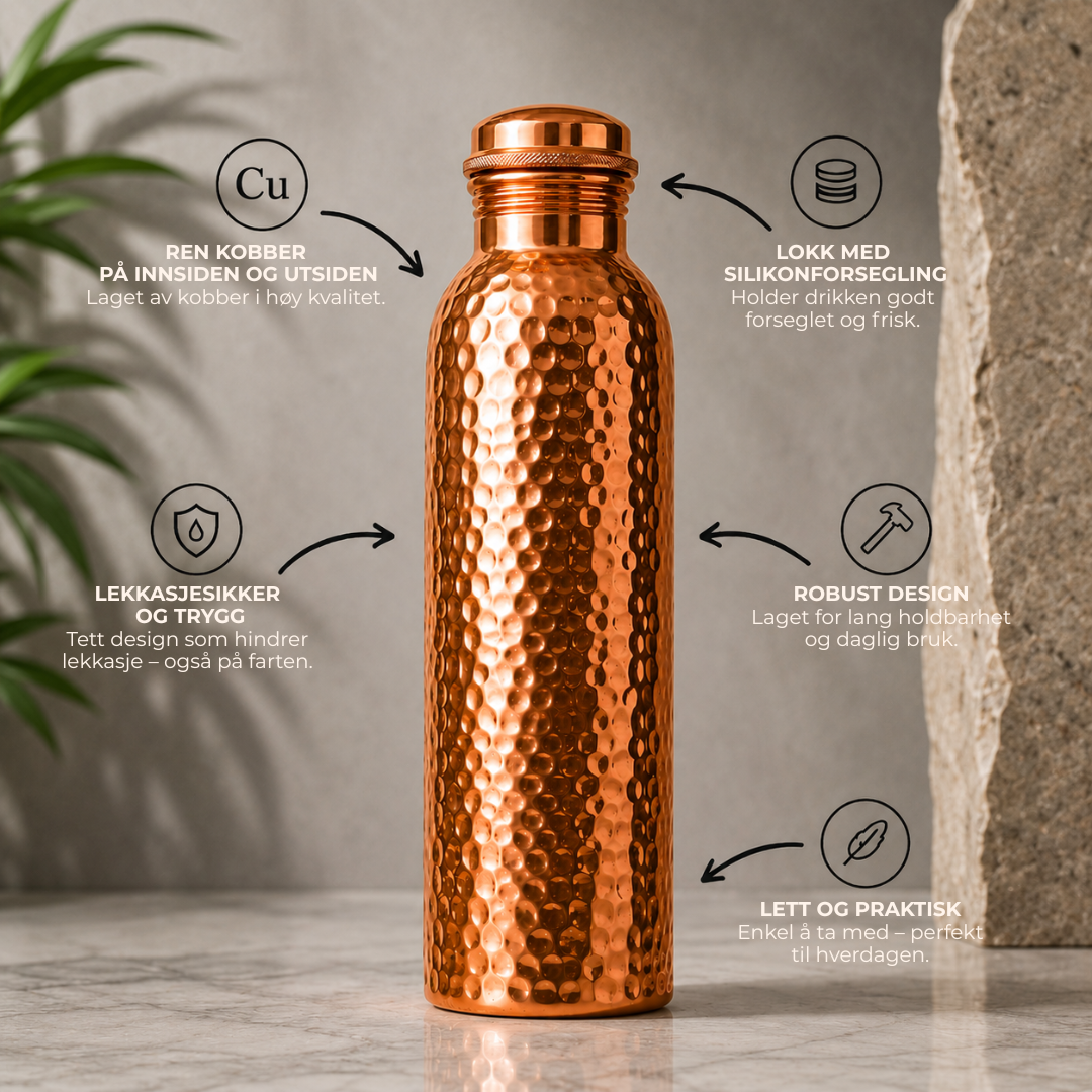 Avara Copper™ | Naturlig renset vann, uten plast