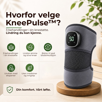 KneePulse™ | Lindrer stive og slitne knær hjemme